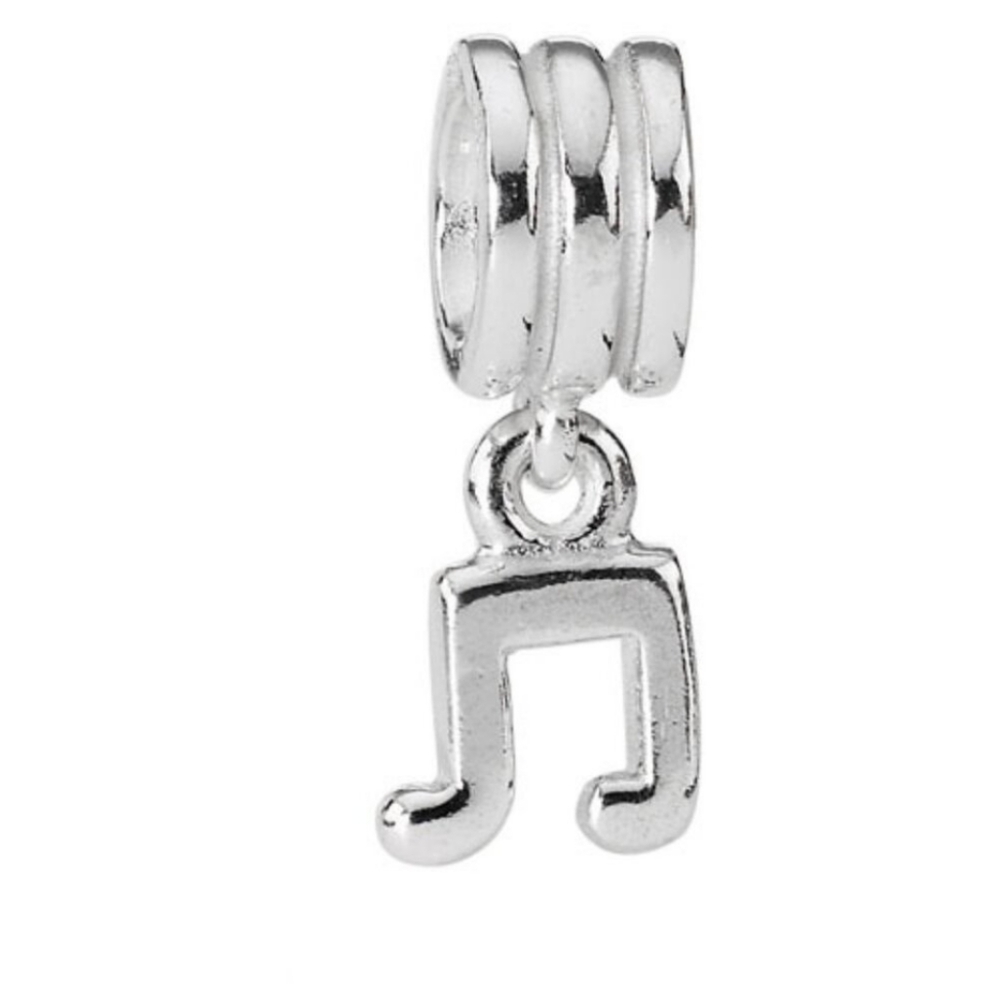 Silver Music Note Charm Pendant